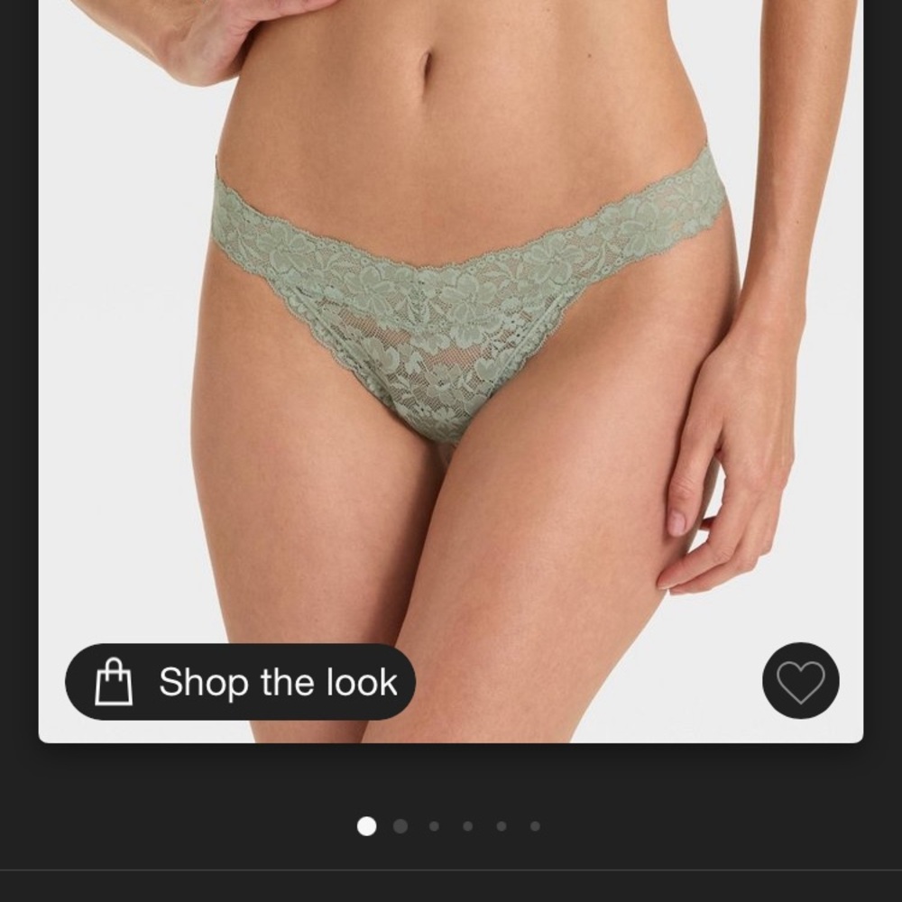 Blue Lace Thong